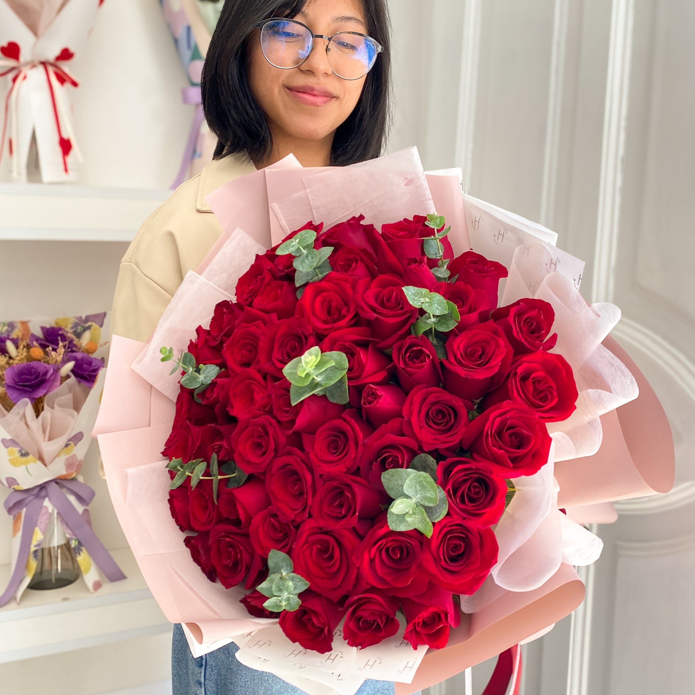 Mega Ramo  de 50 rosas