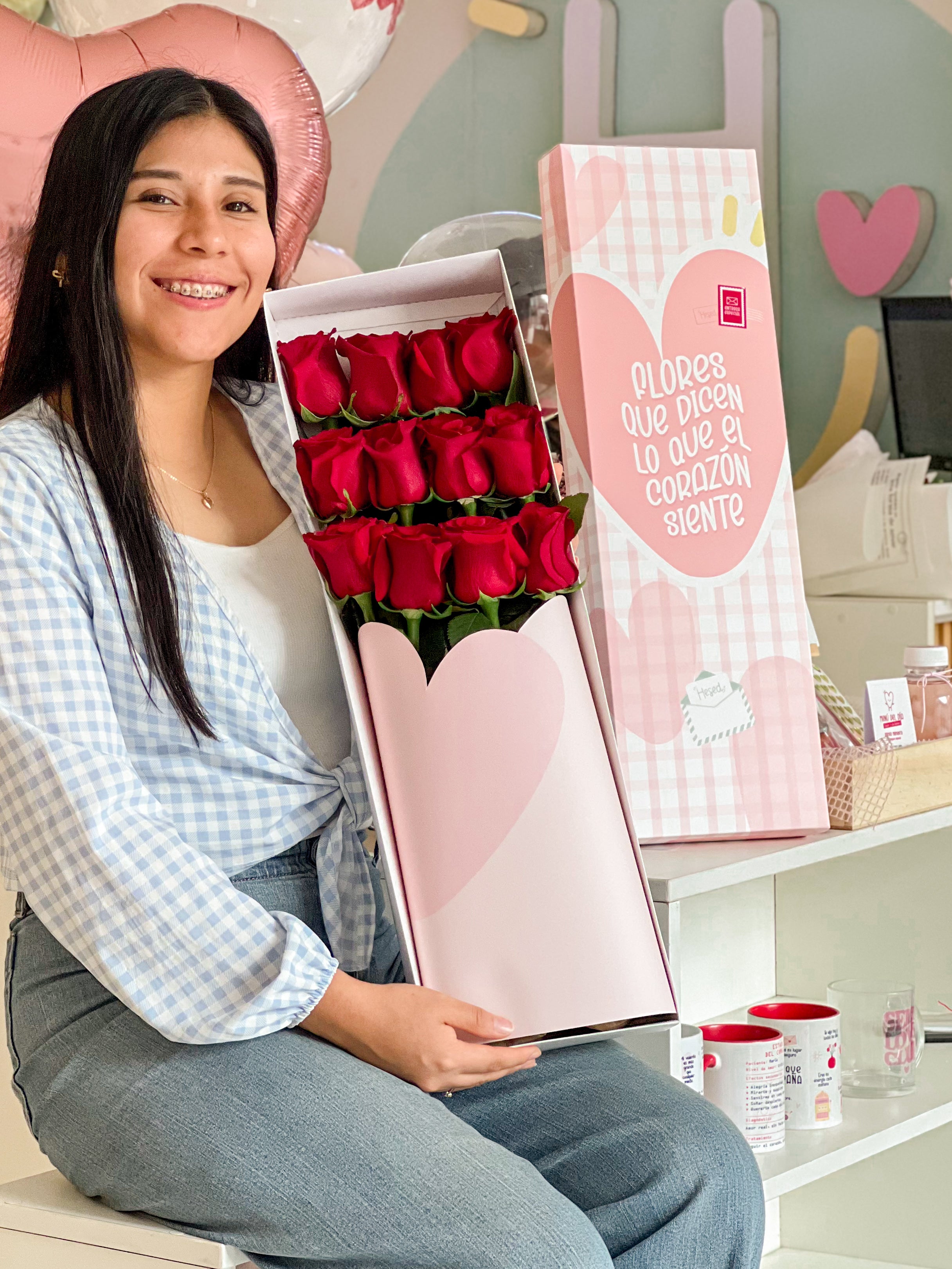 ‣ Caja de 12 Rosas ¨Desde mi corazón¨