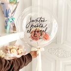 Globo Burbuja con Rosa