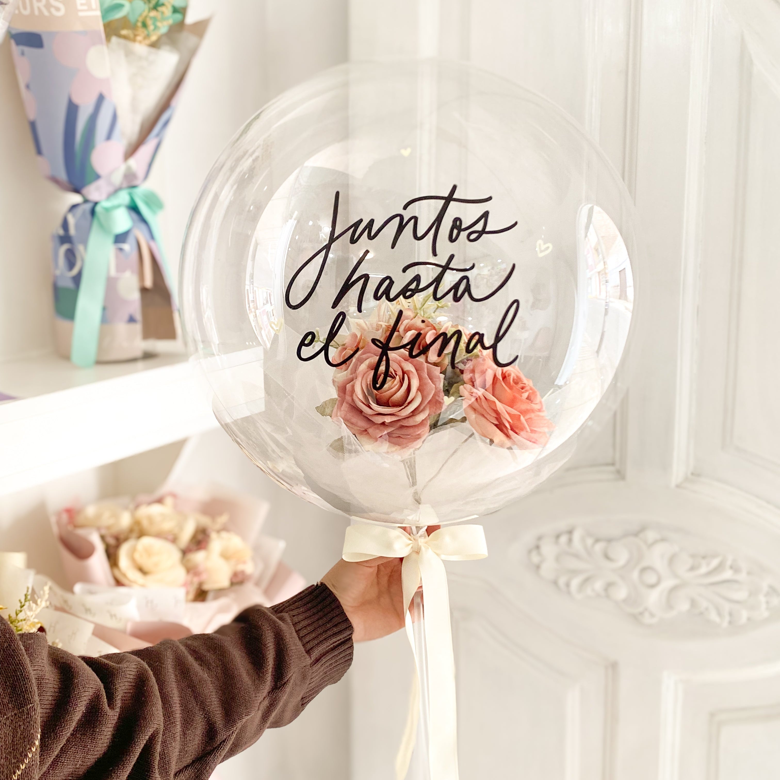 Globo Burbuja con Rosa